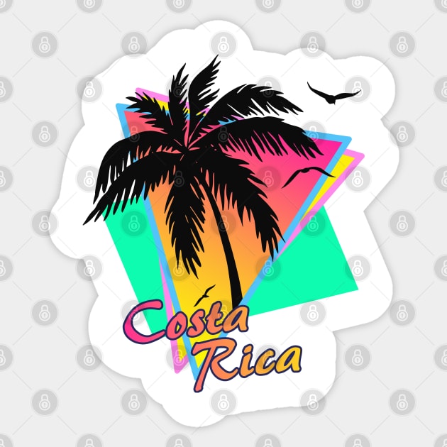 Costa Rica Cool 80s Sunset Sticker by Nerd_art